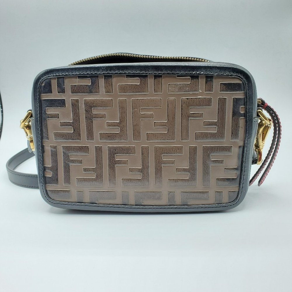 Fendi Mini Camera Case Leather Bag (RED ZIPPER Edition)